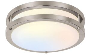 a 33 Inches led capable screwed Flush style LED fixture is on