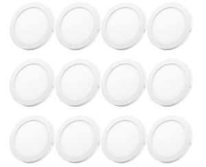 a dozen set of 6inch white covered dimmable LED Flush Mount lights for Bedroom and kitchen use