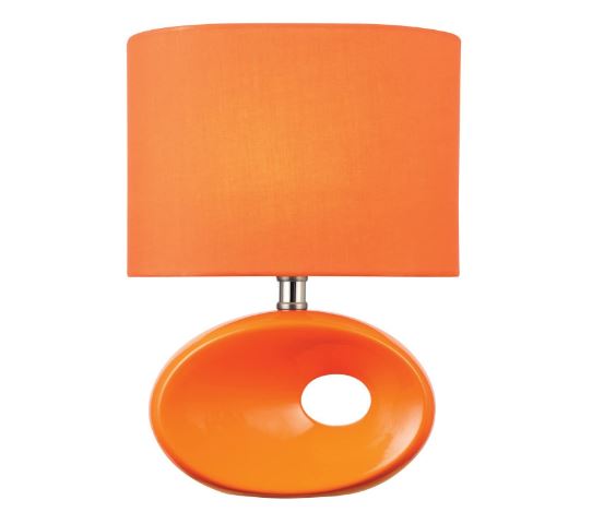 Orange Lamp and Shades for Table